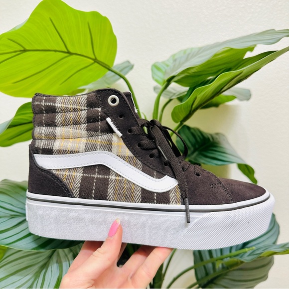 Vans Shoes - 🍂NEW🤎 Vans Filmore High Plaid Brown Platform Sneakers